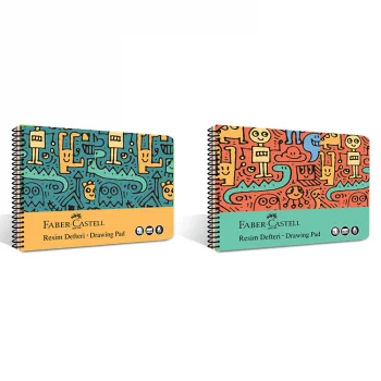 Faber Castell Resim Defteri 35*50 Cm Plastik Kapak Eğlenceli 2021 5075000304000