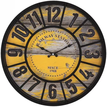 Galaxy Duvar Saati 742-4 Plastik Çerçeve Siyah Mdf Katran