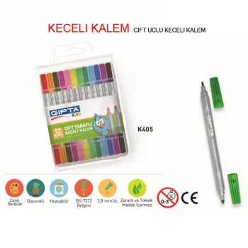 Gıpta Çift Taraflı Keçeli Kalem Pvc Çnt.12 Rn.k405