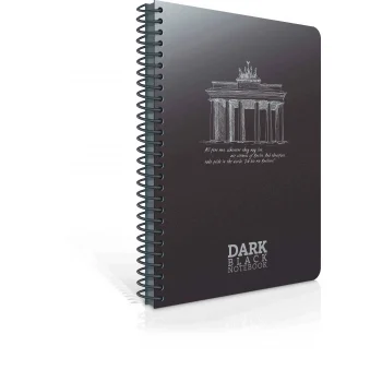 Gıpta Dark Plas 12x17 Spiralli Pp Kapak Defter 50 Yaprak Düz 3-2674000-2011