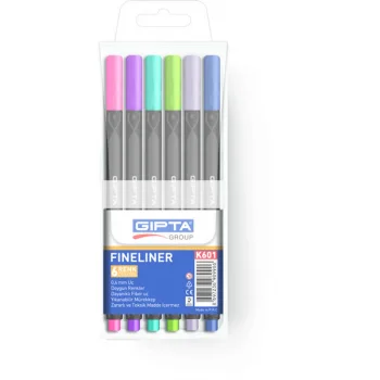 Gıpta Fineliner Kalem 0.4 Mm Pvc.bls.üçg.6 Rn  K601