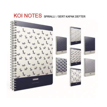 Gıpta Koı Notes 17x24 Spiralli Sert Kapak Defter 120 Yaprak Çizgili 5050