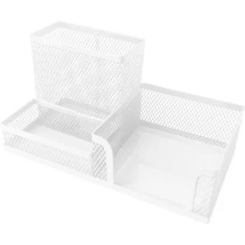 Gıpta Metal Masa Seti 3 Göz Organızer Beyaz F0074