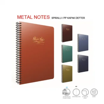 Gıpta Metal Notes A4 Spiralli Pp Kapak Defter 100 Yaprak Kareli 4472