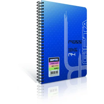 Gıpta Pass A4 Spiralli Pp Kapak Kon. Defter 100 Yaprak Kareli 1291