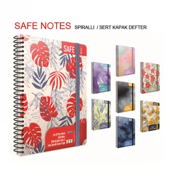 Gıpta Safe Notes 17x24 Spiralli Sert Kapak Defter 120 Yaprak Çizgili 5556