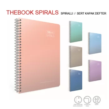 Gıpta Thebook 17x24 Spiralli Sert Kapak Defter 140 Yaprak Kareli 5519