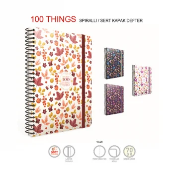 Gıpta Things 19x26 Spiralli Sert Kapak Defter 100 Yaprak Kareli 3902