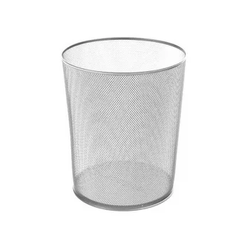 Globox Metal Delikli Çöp Kovası Gümüş No: 6265