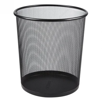 Globox Metal Delikli Çöp Kovası Siyah No: 6645
