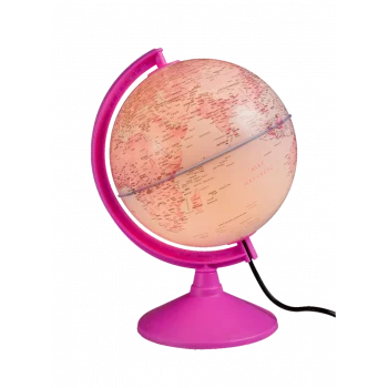 Gürbüz 43201 Işıklı Pembe Siyasi Küre 20 Cm