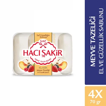 Hacı Şakir Güzellik Sabun 4*70gr Meyve Tazeliği 384781 *24