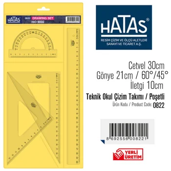 Hatas Çizim Takimi Teknik Okul Poşetli 0822