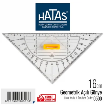 Hatas Gönye 16 Cm Geometrik Açili 0500