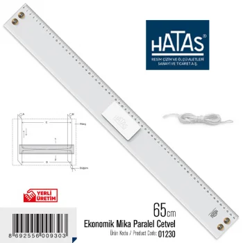 Hatas Paralel Cetvel 65 Cm Ekonomik 1230