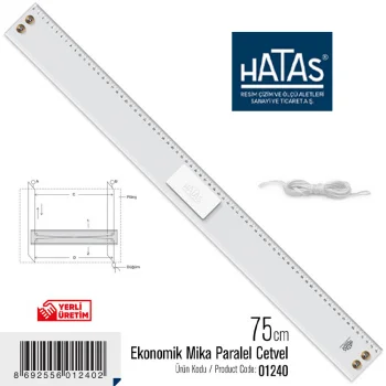 Hatas Paralel Cetvel 75 Cm Ekonomik 1240