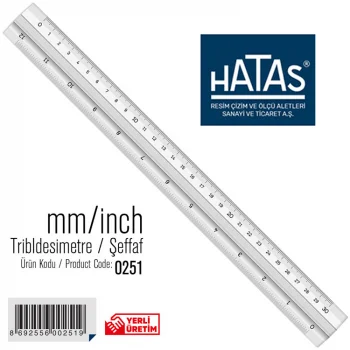 Hatas Tribldesimetre Şeffaf Mm / İnch 0251