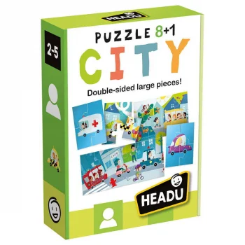 Headu Puzzle 8+1 City (2-5 Yaş)-ıt20508