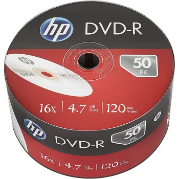 Hp Dvd-r 4.7 Gb Data 120 Min Video16x Shrink 50li