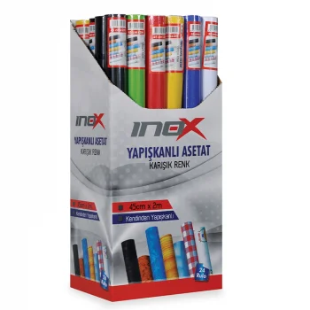 İnox 4322 Yapışkanlı Asetat  Renkli  45*2 Mt