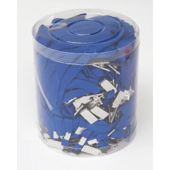 İnox 7705 Metal Klipsli Yaka Kartı İpi 50li -mavi