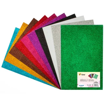 Lino Eva 20x30 Cm 10 Renk 2 Mm Simli 10lu Paket Rbe-500