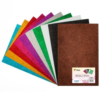 Lino Eva 50*70 Cm 10 Renk 2 Mm Simli 10lu Paket Rbe-501