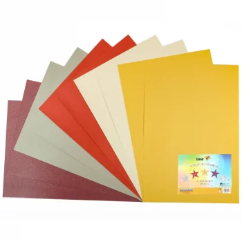 Lino Sedefli Karton 49*69 Cm 230 Gr 5 Renk 10lu Pd-012jq