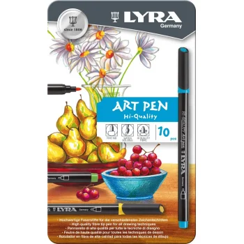 Lyra L-6751100 Hı Quality Art Pen 10lu Metal Kutu