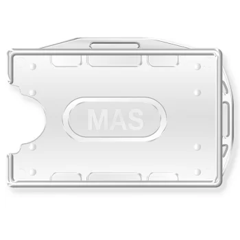 Mas Kart Muhafaza Plastik Çift Yüz 54x86 Şeffaf 25li 3524