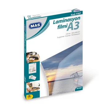 Mas Laminasyon Filmi 7707 125 Micron A3 100lü
