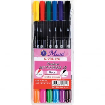 Masis S7204-12c Fineliner Motocross 6li 12 Renk