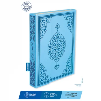 Merve Yayınları Kuranı Kerim Hafız Boy Mavi Rmzn