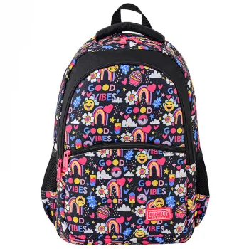 Muggle Okul Çantası Mu-9062 Smile Siyah Shnk