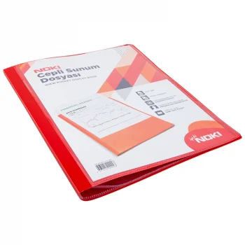 Noki Sunum Dosyası Cepli 10 Yaprak Kırmızı 64110-n-080