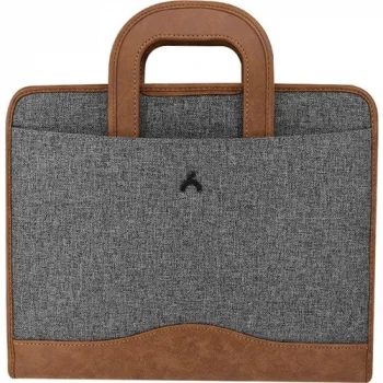 Önder Exclusive Gizli Saplı Evrak Çantası Koyu Gri 802-14