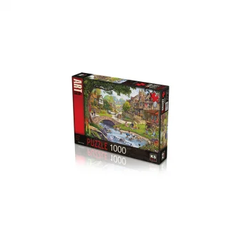 Ks Games Puzzle Yetişkin 1000 Parça Summer Village Stream 20516 Ksgm