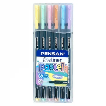 Pensan Fineliner Kalem 6lu Plastik Kutu Pe6200flpst6