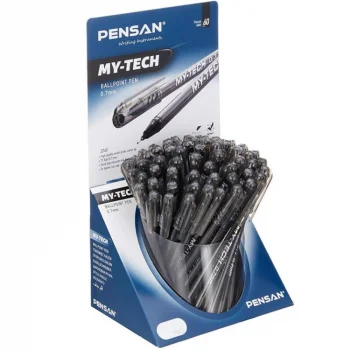Pensan 0.7 Mm My-tech Tükenmez Kalem Siyah 60lı Stand Pe02240tksıst
