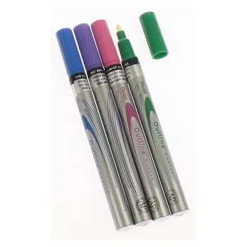 Pentel Msp60-zc Arts Kontür Markörü Mavi/gümüş