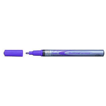 Pentel Msp60-zv Arts Kontür Markörü Mor/gümüş