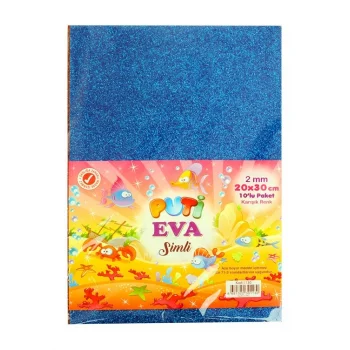 Puti Eva A4 Simli 10lu Karışık Renk 1130