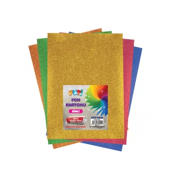 Puti Fon Kartonu 25x35 Simli 10lu Paket Karışık 2519