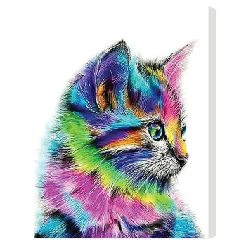 Rubenis 30*40 Neon Kedi Resimli Sayılarla Boyama Seti Kod:9009