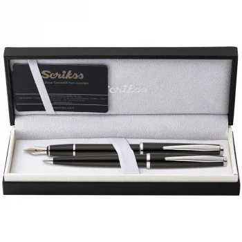 Scrikss 33 Dolma Kalem + Tükenmez Takım Siyah