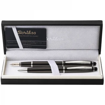 Scrikss Dolma + Tükenmez Kalem 35 İkili Set Siyah