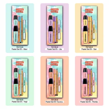 Stabilo Tek Renk Pastel Set 6lı Pembe 70/129-6 30022830