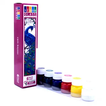 Südor Cam Boyası Su Bazlı 6lı 15 Ml Takım (321 S)
