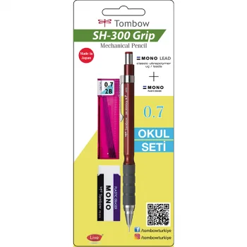 Tombo Sh-300 Girip Ok Seti 0.7mm Bordo Gr31 R7.s1