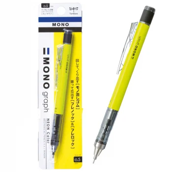 Tombow Mono Graph Neon Versatil Kalem 0.5 Mm Neon Sarı 134c